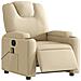 Poltrona Reclinabile Massaggiante Elettrica Crema In Tessuto - Foto miniatura 3