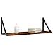 Mensole Parete 2pz Rovere Fumo 80x25x25,5 Cm Legno Multistrato - Foto miniatura 3