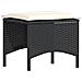Set Divani da Giardino 5 pz con Cuscini in Polyrattan Nero - Foto miniatura 5