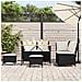 Set Divani da Giardino 5 pz con Cuscini in Polyrattan Nero - Foto miniatura 8