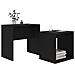 Set Tavolini Da Salotto Nero 48x30x45 Cm In Legno Multistrato - Foto miniatura 2