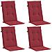 Cuscini Per Sedie 4 Pz Rosso Vino 120x50x3 Cm In Tessuto - Foto miniatura 2