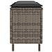 Panca da Giardino con Cuscino Grigio 110x30x40,5 cm Polyrattan - Foto miniatura 5