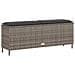 Panca da Giardino con Cuscino Grigio 110x30x40,5 cm Polyrattan - Foto miniatura 6
