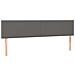 Testiera a LED Grigio 160x5x78/88 cm in Similpelle - Foto miniatura 4
