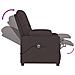 Poltrona Elettrica Reclinabile Marrone Scuro in Tessuto - Foto miniatura 7