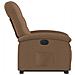Poltrona Alzapersona Reclinabile Elettrica Marrone Tessuto - Foto miniatura 9