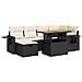 Set Divani da Giardino con Cuscini 8 pz Nero Polyrattan Acacia - Foto miniatura 1