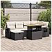 Set Divani da Giardino con Cuscini 8 pz Nero Polyrattan Acacia - Foto miniatura 2