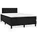 Letto a Molle con Materasso e LED Nero 120x190 cm in Velluto - Foto miniatura 2