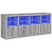 Credenza con Luci LED Grigio Sonoma 163x37x67 cm - Foto miniatura 1