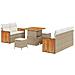 Set Divano da Giardino con cuscino 8 pcs Beige Poly Rattan - Foto miniatura 1