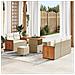 Set Divano da Giardino con cuscino 8 pcs Beige Poly Rattan - Foto miniatura 2
