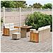 Set Divano da Giardino con cuscino 8 pcs Beige Poly Rattan - Foto miniatura 3