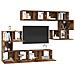 Set mobile TV 8 pcs Legno vecchio 80 x 30 x 30 cm - Foto miniatura 3