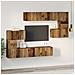 Set mobile TV 8 pcs Legno vecchio 80 x 30 x 30 cm - Foto miniatura 4