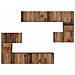 Set mobile TV 8 pcs Legno vecchio 80 x 30 x 30 cm - Foto miniatura 8