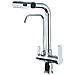 Rubinetto per lavello da cucina, Blackswan, tipo M370, modello cromato, con doccia mobile, beccuccio girevole, uscita acqua purificata e 4 modalità, misura 40 cm - Foto miniatura 1