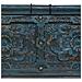 Tavolino Artigianale In Legno Blu 100x100x47h Cm - Foto miniatura 7