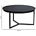 Tavolino, Piano In Legno Di Mango Nero E Gambe In Ferro 80x80x40h Cm - Foto miniatura 3