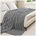 Coperte da Pile 6 pcs Grigio scuro 270 x 240 cm Panno - Foto miniatura 3