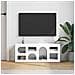 Mobile TV Bianco Lucido 100 x 35 x 40 cm Legno multistrato - Foto miniatura 4