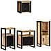 Set di mobili per il bagno 4 pcs Legno di mango massello - Foto miniatura 1