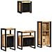 Set di mobili per il bagno 4 pcs Legno di mango massello - Foto miniatura 3