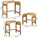 Set 3 Tavolini Marroni 60x40x57 / 51x36x51/42x32x42h Cm - Foto miniatura 4