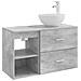 Set di mobili per il bagno 2 pcs Grigio Cemento - Foto miniatura 1