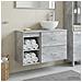 Set di mobili per il bagno 2 pcs Grigio Cemento - Foto miniatura 6