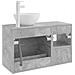 Set di mobili per il bagno 2 pcs Grigio Cemento - Foto miniatura 8