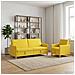 Set di Divani con Storage 2 pcs Giallo Chiaro Poliestere - Foto miniatura 2