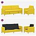 Set di Divani con Storage 2 pcs Giallo Chiaro Poliestere - Foto miniatura 4