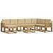 Set di divani da esterno con cuscino 9 pcs Bianco e Beige - Foto miniatura 1