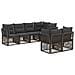Set Divano da Giardino 7 pz 7-Numero di posti Grigio polyrattan - Foto miniatura 1