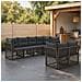 Set Divano da Giardino 7 pz 7-Numero di posti Grigio polyrattan - Foto miniatura 8