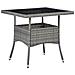 Set Mobili da Pranzo da Giardino 3 pz Grigio Polyrattan e Vetro - Foto miniatura 2