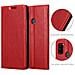 Custodia Compatibile Con Honor 9a In Rosso Mela - Coperchio Protettiva Con Chiusura Magnetica, Funzione Stand E Tasca Per Le Carte - Foto miniatura 6