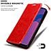 Custodia Compatibile Con Honor 9a In Rosso Mela - Coperchio Protettiva Con Chiusura Magnetica, Funzione Stand E Tasca Per Le Carte - Foto miniatura 7