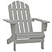 Sedia Da Giardino Adirondack Con Tavolino Legno Abete Grigio - Foto miniatura 5