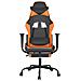 Sedia Gaming Massaggio Poggiapiedi Nero e Arancione Similpelle - Foto miniatura 2