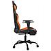 Sedia Gaming Massaggio Poggiapiedi Nero e Arancione Similpelle - Foto miniatura 8