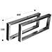 Mensola A Muro Nk (100x400mm - Paio) Acciaio Inox 201 Supporto Da Parete - Foto miniatura 2
