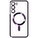 Cover Magsafe Per Samsung S23 Con Protezione Fotocamera Trasparente / Viola - Foto miniatura 1