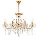 Lampadaro Contemporaneo Sevilla Metallo Oro 8 Luci - Foto miniatura 1