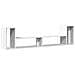 Mobili Tv A Parete 2pz Bianchi 100x30x50cm In Legno Multistrato - Foto miniatura 2