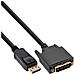 Cavo DisplayPort maschio a DVI-D 24+1 maschio, 3m, dorato, nero - Foto miniatura 1