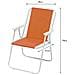 Sedia Camping Spiaggia Pieghevole Con Schienale Da Giardino Modello Miramare Miramare Arancio - Foto miniatura 4