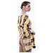 Scialle Pashmina Elegante Da Donna, Abito Da Sera Giallo Con Cuori, Stile Unico - Foto miniatura 2